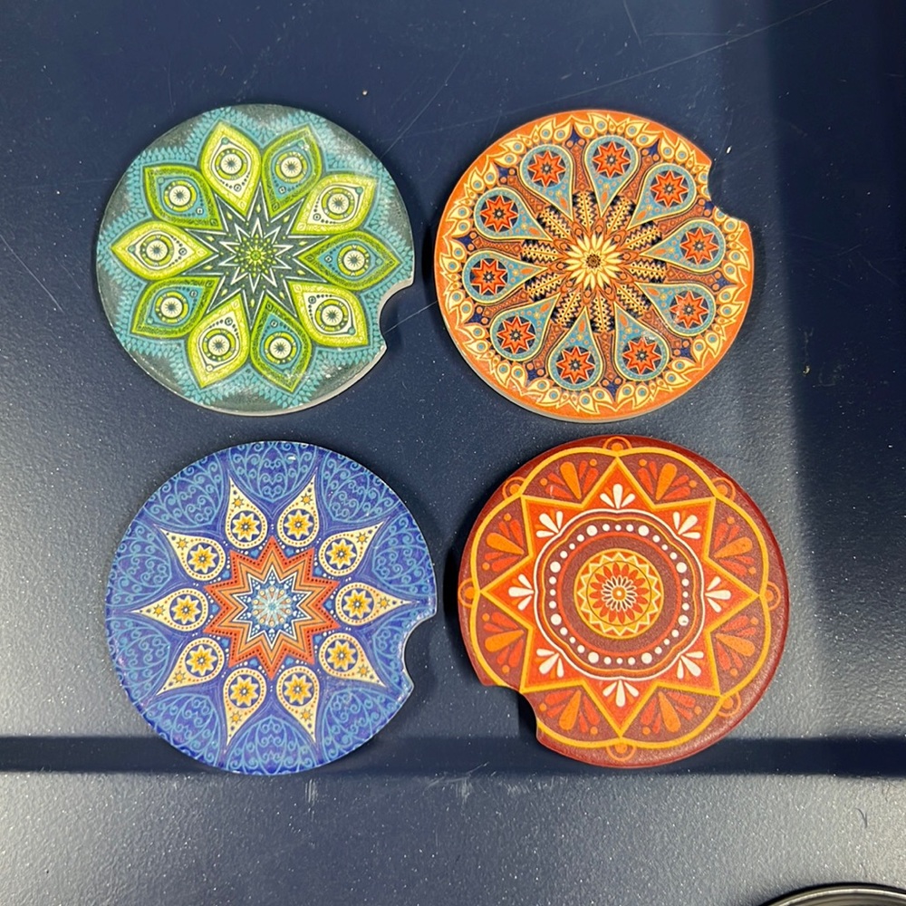 Cup holder coasters for car